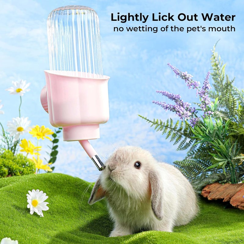 mini&moe Pet Water Bottle for Cage Crate - 17oz No Drip BPA Free Water Dispenser for Small Animal Rabbit Guinea Pig Chinchilla Ferret Squirrel Hedgehog - Green - Image 2
